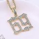 thumbnail image 2 of piezas de collar con colgante de hip hop y hip hop con número 69 de personalidad europea y americana para mí --- Código de producto 40002, 2 of 5