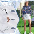 thumbnail image 6 of Yuyamidu Christmas Women's Golf Shirts Deer Wreaths Zipper V-Neck Long Sleeve Golf Tennis Shirts Hiking Athletic Workout Yoga Tops Size M, Blue, 6 of 8