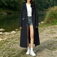 thumbnail image 6 of Women’s Long Length Heavy Duty Rain Coat Hooded Waterproof Raincoat for Outdoor Use, Wind Resistant Full Length Rain Jacket Loose Fit Adults Poncho Black, 6 of 7