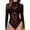 Black, variant on TrendOFT Shapewear Bodysuits For Women Tummy Control Fashion Woman Plus Size Black Sheer Long Sleeve Ladies Blouses For Basic Casual T Shirt Body Suit Black S