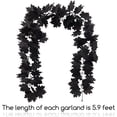thumbnail image 2 of Morttic 2 Pcs Artificial Black Flowers Maple Garlands, 5.9 Feet Black Garland and Fall Hanging Maple Vines for Thanksgiving, Autumn, Haunted House, Home Decor (Black), 2 of 7