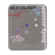 Lead Crystal Nose Stud Value Pack