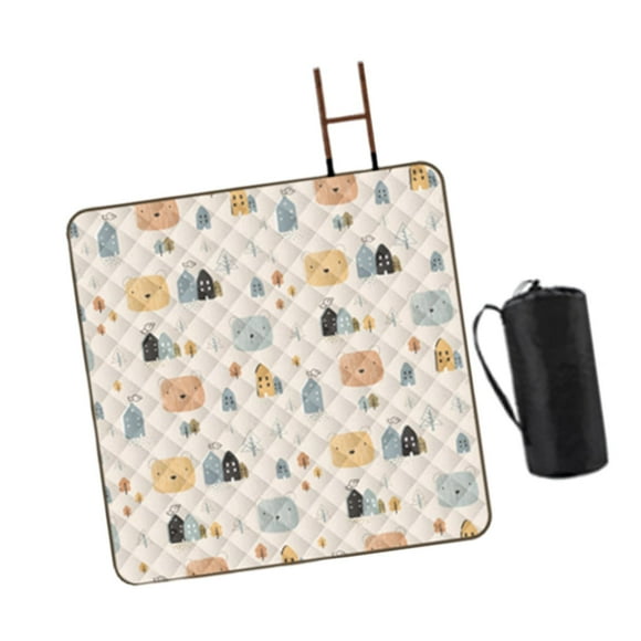 Manta de picnic impermeable para parejas, con bolsa de almacenamiento, 200 x 200 cm Patrón de cabina