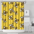 thumbnail image 2 of Bee Shower Curtain Honeycomb Print Waterproof Bathroom Curtain with Hooks - Cute Bumble Bee Cartoon Design Fade-Resistant 72x84 inches, 2 of 5
