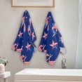 thumbnail image 4 of Memorial Day Patriotic Hand Towels 2 PCS, Star USA Fourth of July Kitchen Towel Ultra Soft and Highly Absorbent,Decorative Fingertip Face Towel for Bathroom Hotel, 28.3"x14.4", 4 of 5