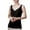 Black, variant on Womens Lace Lightfleece Line Tops Casual V Neck Pajamas Vest Soft Comfy Sleepwear Loungewear