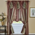 thumbnail image 3 of Achim Ombre Light Filtering Tie Up Shade, Burgundy, 50x63, 3 of 5