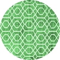 thumbnail image 1 of Ahgly Company Indoor Round Trellis Emerald Green Modern Area Rugs, 5' Round, 1 of 4