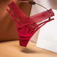 thumbnail image 3 of Tanga Sexy hueca para mujer, ropa interior atlética transparente de tiro bajo con tirantes finos, bragas sexis de seducción, lencería, cordón, 3 of 5