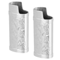 thumbnail image 1 of Retro Lighter Case 3D Floral Engraved Zinc Alloy Cover, 1 of 8