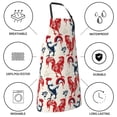 thumbnail image 5 of Kdxio Roosters Apron with Pockets Adjustable Kitchen Aprons for Men Women Waterproof Aprons for Cooking,Drawing,Crafting, Baking Household Cleaning, 5 of 8