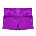 thumbnail image 6 of dPois Kids Girls Sparkly Tumbling Dance Outfit Long Sleeve Gymnastics Leotard with Metallic Shorts Purple 12, 6 of 9