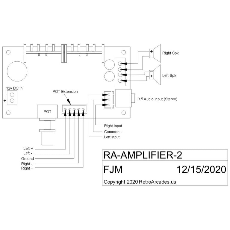Single Channel Amplifier Board For Arcade Games - 30W Max, 12V DC, Works With JAMMA & MAME Cabinets 3 thumbnail image