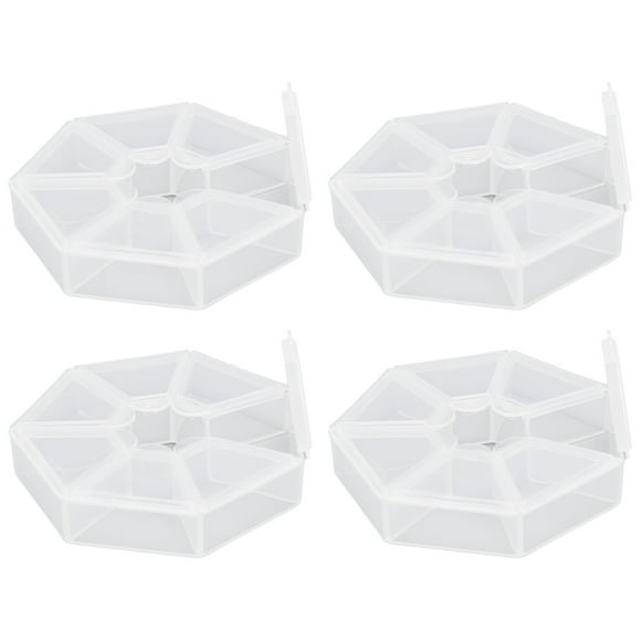 Grids Storage Box, Plastic Storage Containers Clear for Home Office Travel
