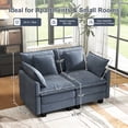 thumbnail image 2 of BedLuxury 57'' Loveseat Sofa for Small Spaces,Cozy Cloud Couch with Deep Seats for Living Room & Corner Decor,Blue, 2 of 7