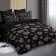 thumbnail image 4 of Juego de edredón CoutueChen con forma de corazón negro y rosa, tamaño king, 3 unidades, 4 of 7