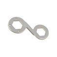 thumbnail image 2 of COMOK Washing Machine Repair Tool Double Ended Silver Tone Metal 36mm 38mm Hex Wrench Hexagon Spanner, 2 of 4