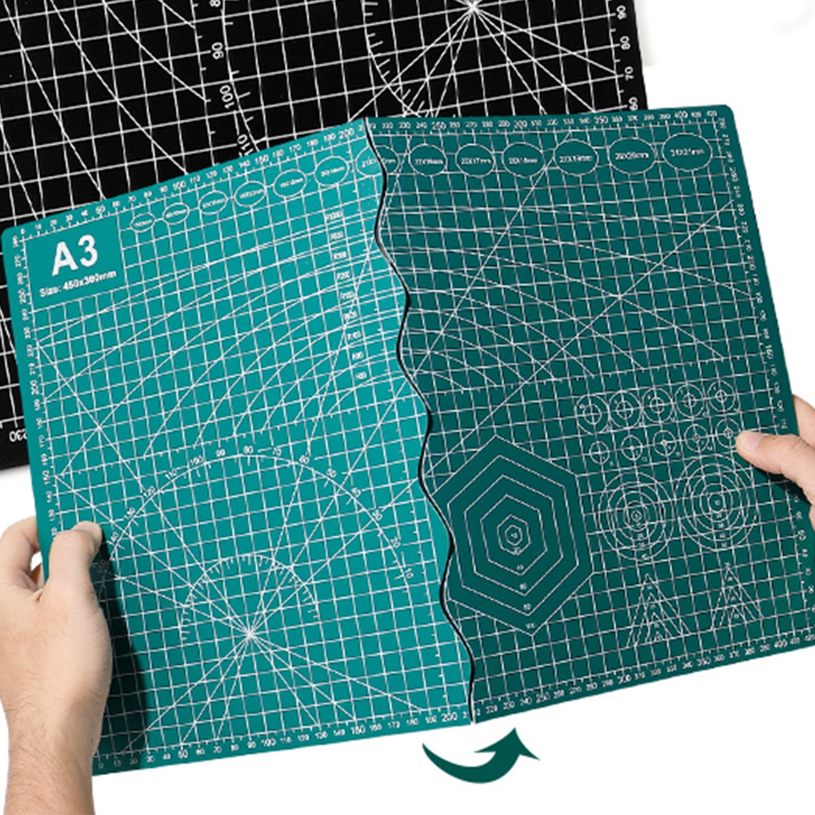 Foldable Cutting Mat PVC Materials Cutting Board A 3 Selves Healing Surfaces Ideal for Hobbyists and Design Enthusiasts