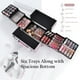 thumbnail image 2 of Estuche de maquillaje FRENESSA, portátil, grande, para cosméticos, color rosa, 2 of 7