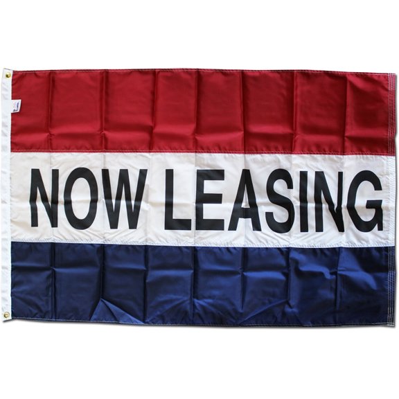 Now Leasing - 3'X5' Nylon Flag
