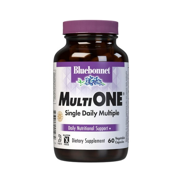 Bluebonnet Mult One (with Iron), Daily Support*, 60 Vegetable Capsules, 60 Servings