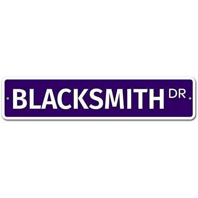 Blacksmith Sign 4x16 inch Tin Sign Street Sign Door Decoration