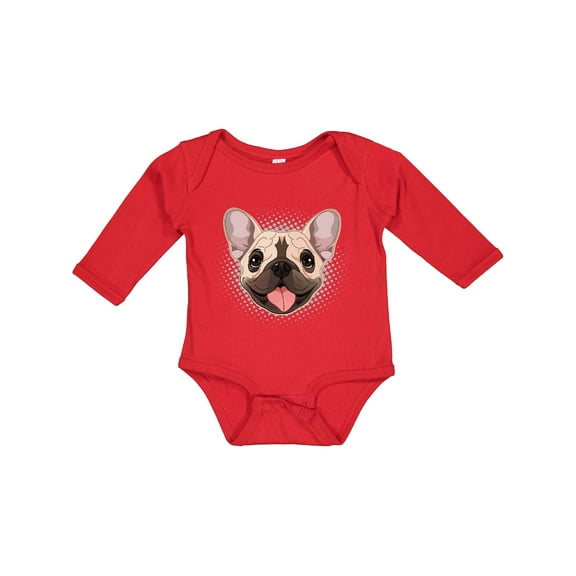 Inktastic French Bulldog Dog Boys or Girls Long Sleeve Baby Bodysuit