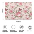 thumbnail image 3 of Pink Butterfly Floral Bow White Pattern Bathroom Rugs Mat,Non Slip Microfiber Bathroom Rug,Rubber Backing,Soft Bathroom Mats for Bathroom Floor,Tub and Shower,17x27in(43x68cm), 3 of 5