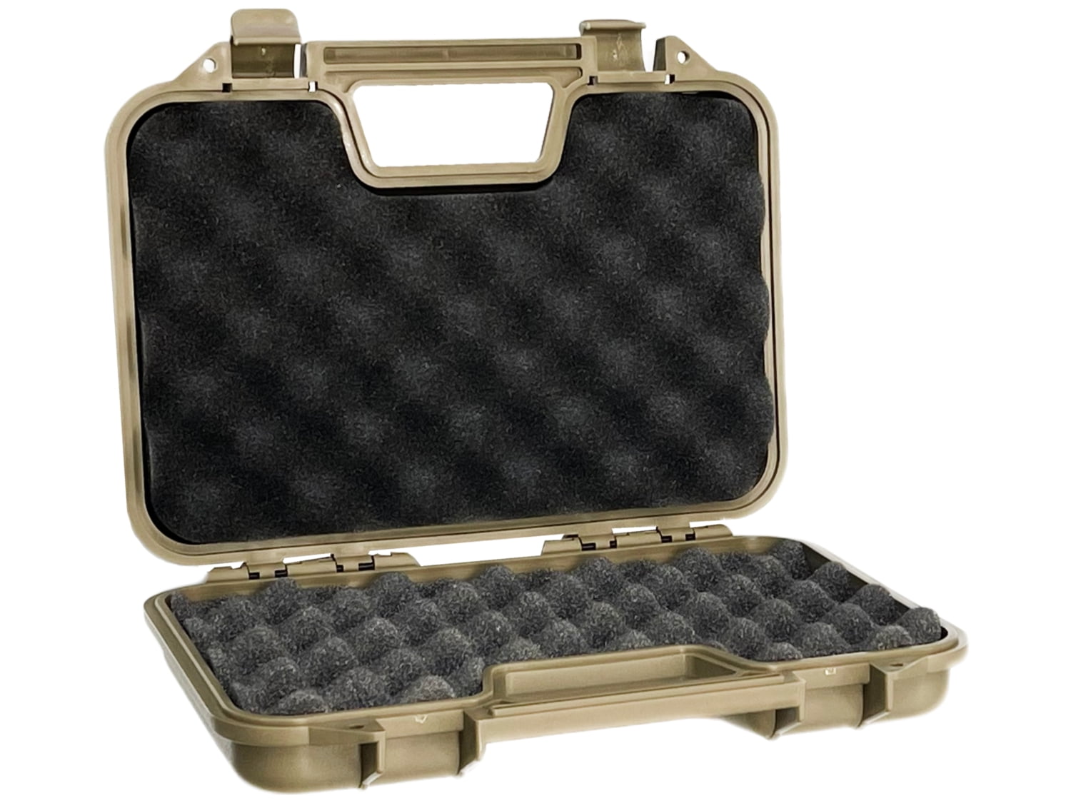 SRC 12" inch Gun Cases Handgun Pistol Storage Foam Lockable Shooting Range Hunting Outdoor Sport Tan