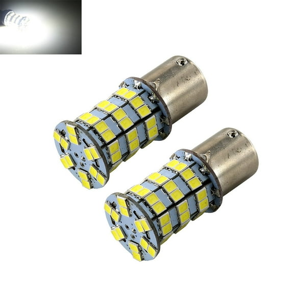 1156 White High Power 2835 Chip 60-LED Turn Signal/Brake/Tail/Reverse/Parking Light Bulbs (1156, White)