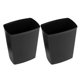 thumbnail image 3 of Small Square Trash Can Set for Kitchen Bathroom Office Reusable Black Garbage Container Bucket Simple Design, 3 of 4
