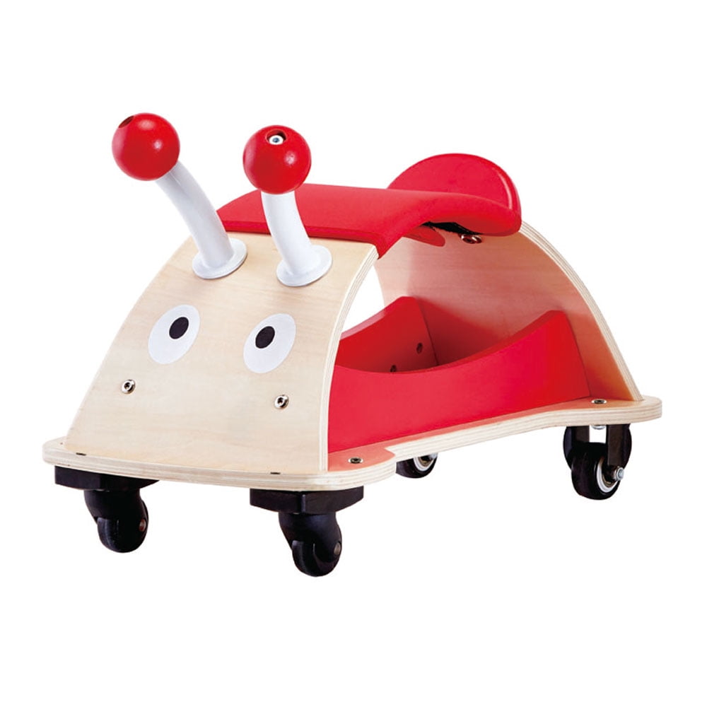 Hape Kids Wooden Lady Bug Learning and Development Push and Pull