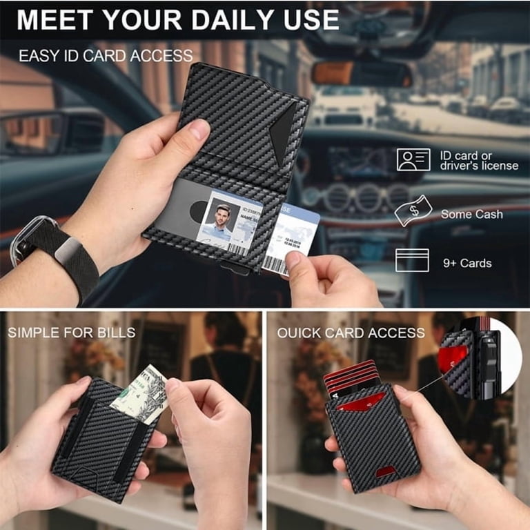 Slim Carbon Fiber Bifold Wallet, RFID Blocking photo 2