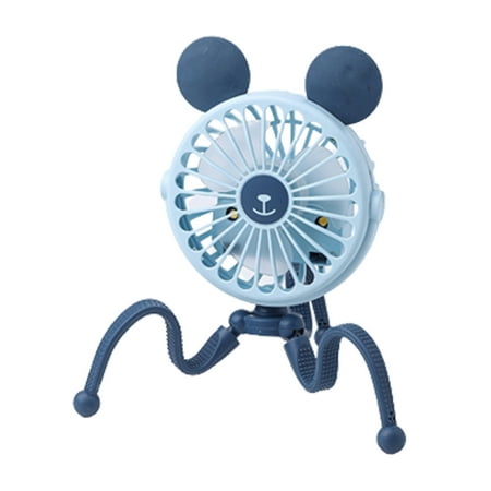 

CHAMAIR USB Stroller Fan 5V 2.5W Octopus Electric Fan 3-gear Mute Cooling (A2 Blue)