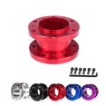 thumbnail image 2 of Car Competitive Racing Modified Steering Wheel Multicolor Quick Release Base Booster Pad Universal Metal 5cm Black, 2 of 5