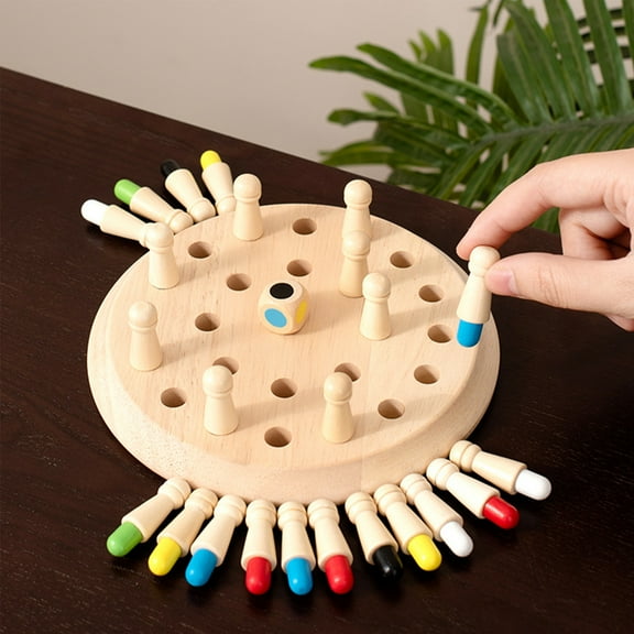 's wooden early education color memory chess concentration parent interactive fun game science and education puzzle toys describe fun memory chess put the 's chess pieces on