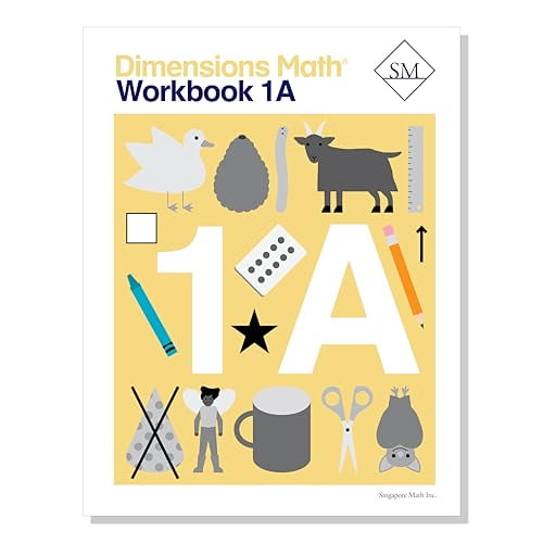 Pre-Owned Dimensions Math Workbook 1A | Singapore Math Inc. [Paperback] [Paperback] Singapore Math Inc.