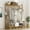 Beige, variant on Colourtree 57.1'' H X 16.1'' W X 1.34'' D Bamboo Cloth 39" W Rack Heavy Duty Top Shelf Hanging Rod with Side Hook and Shoe Storage Shelf,Brown