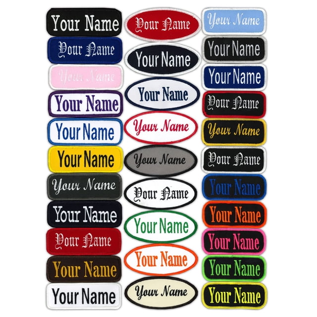 Parches con nombre bordados personalizados para uniformes o camisas de trabajo