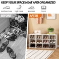 thumbnail image 5 of Shoe Storage Bench, Cubby Shoe Rack with 12 Cubbies, 3-Tier Wood Shoe Rack Organizer, Shoe Organizer Cabinet for Entryway, Hallway, Closet and Garage, White, 5 of 8