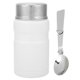 thumbnail image 1 of Contenedor de comida aislado de 26oz y 750ml, caja térmica de acero inoxidable para aperitivos y almuerzo, tarro de comida, color blanco, 1 of 5