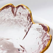D-GROEE Cherry Blossoms Glass Appetizer Plates Tasting Dishes Dipping Bowls Mini Condiment Glass Flower Shape Saucer Bowl Dessert Baking Small Ramekins Snack Seasoning Salad Soy Oil