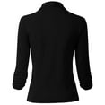 thumbnail image 5 of Clearance! Lisingtool Blazers for Women Women Blazers Coat Slim Cardigan Work office Suit 3/4 Sleeve Jacket formal Coat Black Promotion Sale, 5 of 6
