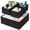 Black, variant on 4 Pack Handmade Fabric Rattan Woven Storage Baskets, Decorative Organizer Bins for Closet Desktop Bathroom Bedroom