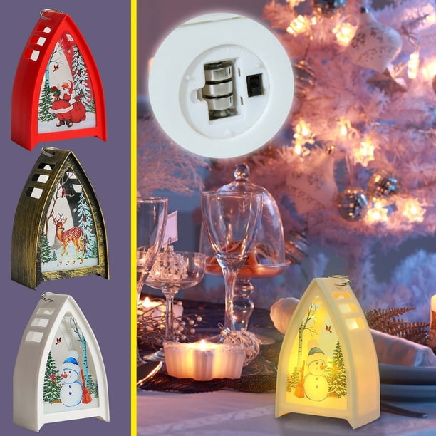 Fiudx Liquidación De Ahorros De Verano Suministros De Decoración Navideña Luces Led Para Velas Luces Colgantes Navideñas Luces Portátiles Para Niños Accesorios De Decoración De Ventanas Retro