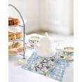 thumbnail image 4 of Easter Rabbits Kitchen Dish Towels for Drying Dishes Set of 3, Spring Eggs Tulips Daisy Wreath Bunny Blue Plaid Waffle Weave Microfiber Hand Tea Bathroom Towels Quick Dry & Absorbent Towel 12x12, 4 of 7