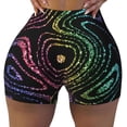 thumbnail image 2 of Fotbe Rainbow Glitter Shorts Sin Costuras – Shorts Deportivos de Cintura Alta para Mujer, Elásticos para Gimnasio, Yoga, Running o Ciclismo-X-Large, 2 of 8