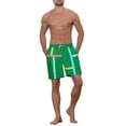 thumbnail image 2 of Unique Bargains Men's Summer Colorful Drawstring Elastic Waist Beach Board Shorts 2 Pack 36 Green, 2 of 6