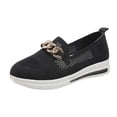 thumbnail image 2 of YOUYEDIAN Womens Orthopedic Shoes Arch Support Slip on Non Slip Tennis Shoes Wide Width Knitted Mesh Stretch Walking Shoes Soft 2026 New Orthopedic Shoes (Black), 2 of 6