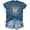 Blue, variant on Women's Motivational Short Sleeve Letter Print T-Shirt for Exam Day Confidence and Academic Success